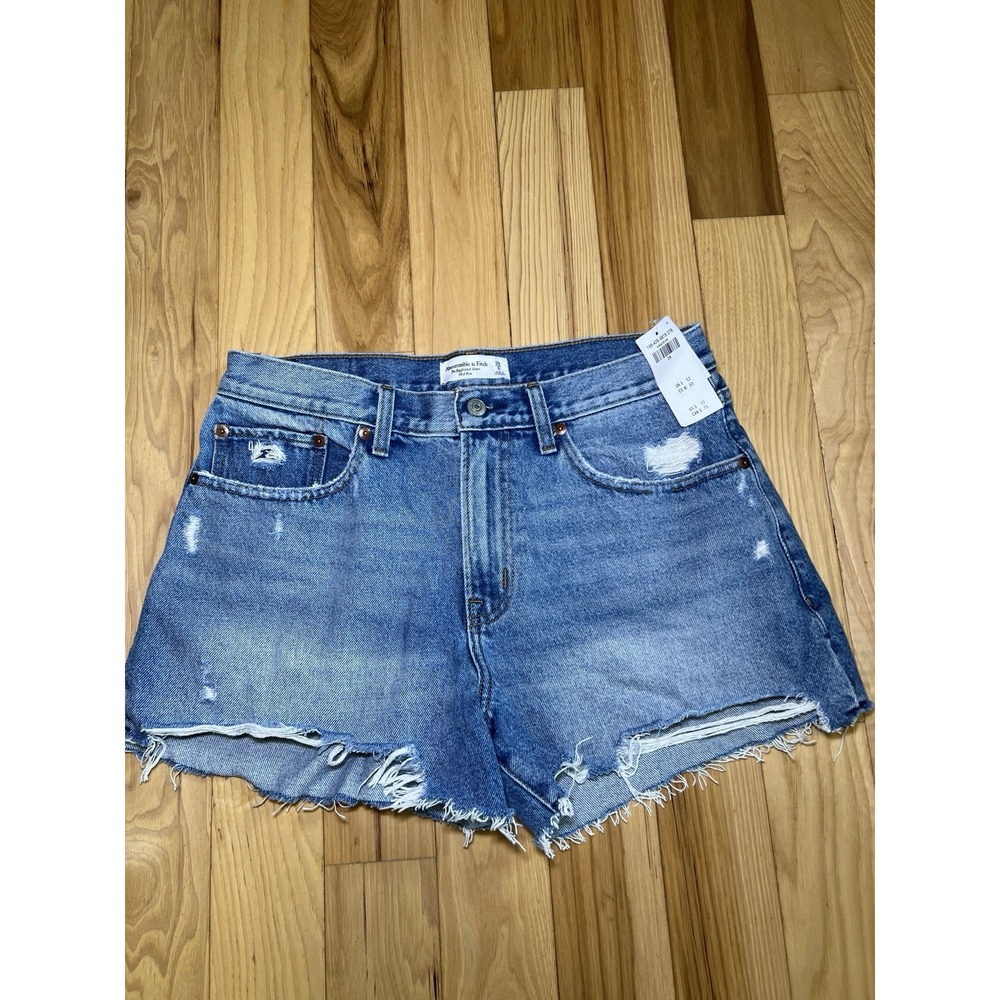 Abercrombie & fitch the boyfriend mid rise denim jean shorts blue‎ 28/6